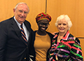 Hillary Birago, Class of 2020, with Nancy Jo Smith and Coleman Ross