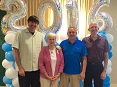 Carol Ross with her sons (l to r) Andrew, Jonathan, and Coleman, Jr.